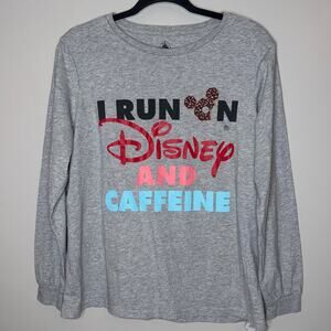 Disney Parks Womens Size XL Gray Long Sleeve Graphic Print T-Shirt